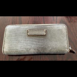 Marc by Marc Jacobs leather zip wallet gray